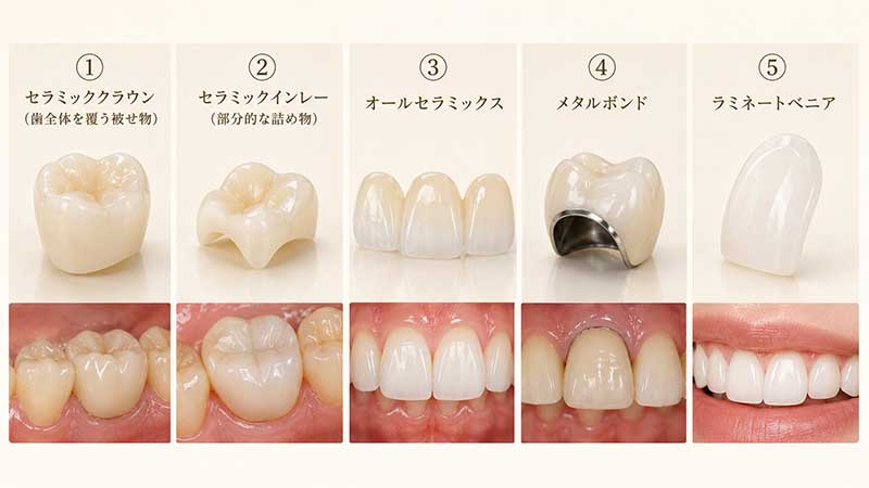詰め物かぶせ物一覧